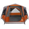 vidaXL Tenda Capanna con tetto Grigio e arancione 333 x 317 x 194 cm