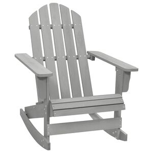 vidaXL Sedia a Dondolo da Giardino in Legno Grigio