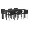 vidaXL Set di Mobili da Esterno 7 pcs Nero e antracite Textilene