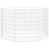 vidaXL Recinto per Animali Ruspante 8 Pannelli 54x80 cm Ferro Zincato
