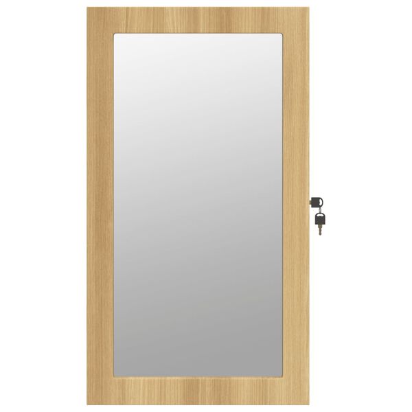 vidaXL Armadio Portagioie a Specchio con Luci LED a Parete