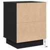 vidaXL Armadio da Notte con cassetto Rovere Nero 39 x 34,5 x 50 cm