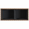 vidaXL Fioriere da Giardino con 2 Vasi Marrone 72x30x32 cm Polyrattan
