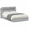 vidaXL Telaio del letto con storage Sonoma grigio 140 x 200 cm