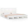 vidaXL Giroletto senza Materasso Bianco 160x200 cm Legno Massello Pino