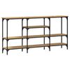 vidaXL Tavolo consolle rovere artigianale 160 x 29 x 80 cm