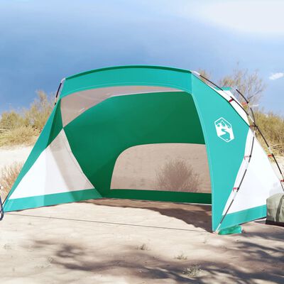 vidaXL Tenda da Spiaggia Verde 274x178x170/148 cm in Poliestere 185T