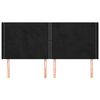 vidaXL Testiera ad Orecchio Nera 163x16x118/128 cm in Velluto