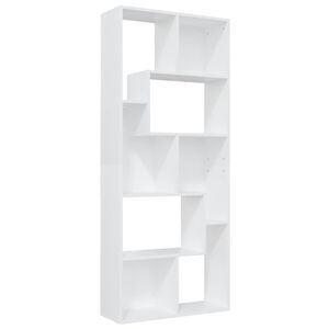 vidaXL Libreria Bianca 67x24x161 cm in Legno Multistrato