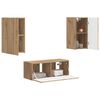 vidaXL Set mobile TV 2 pcs Rovere artigianale Legno multistrato