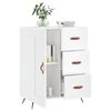vidaXL Credenza 69,5x34x90 cm in Legno Multistrato Bianco Lucido