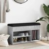vidaXL Panca per Scarpe Grigio Cemento 82x32x45,5cm Legno Multistrato