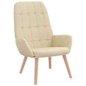 vidaXL Sedia Relax Crema in Tessuto