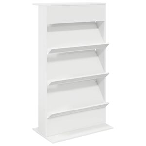 vidaXL Scaffale per riviste Bianco 70 x 41 x 126 cm Legno multistrato