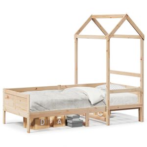 vidaXL Dormeuse con Tetto 80x200 cm in Legno Massello di Pino