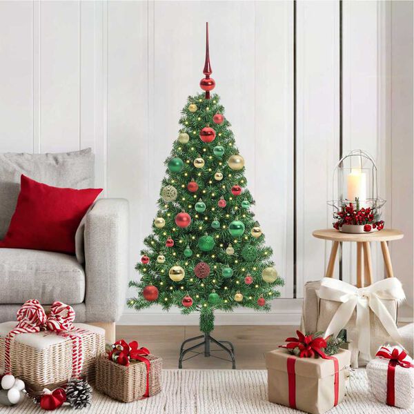 vidaXL Albero di Natale artificiale con 150 LED Verde 120 cm