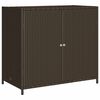 vidaXL Armadietto Portaoggetti Giardino Marrone 83x45x76 cm Polyrattan