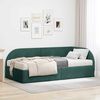 vidaXL Struttura Letto Angolare con Materasso 2 pcs Verde Velluto