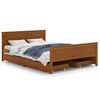 vidaXL Giroletto senza Materaso Ambra in Legno Massello 140x200 cm