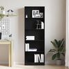 vidaXL Libreria Rovere Nero 60 x 24 x 176 cm Legno multistrato