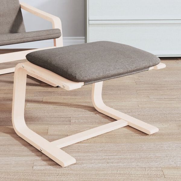 vidaXL Poggiapiedi Tortora 51x41x40 cm in Tessuto