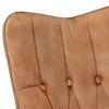 vidaXL Poltrona Wingback con Poggiapiedi Marrone in Tela