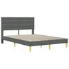 vidaXL Struttura letto con materasso Grigio scuro 120 x 190 cm Tessuto
