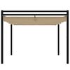 vidaXL Gazebo da Giardino con Tetto Retrattile Tortora 3x3 m Alluminio