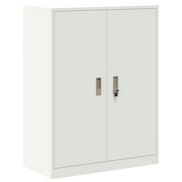 vidaXL Armadio Bianco 80 x 40 x 105 cm Acciaio