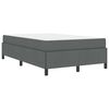 vidaXL Letto a molle Grigio scuro 120 x 200 cm Tessuto