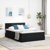 vidaXL Letto con Contenitore con materasso Nero 140 x 190 cm Velluto