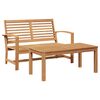 vidaXL Set Divano da Giardino Naturale Legno massello di teak