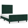 vidaXL Giroletto senza Materasso Verde Scuro 120x190 cm Velluto