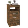 vidaXL Cassettiera Rovere Fumo 40x50x76 cm in Legno Multistrato