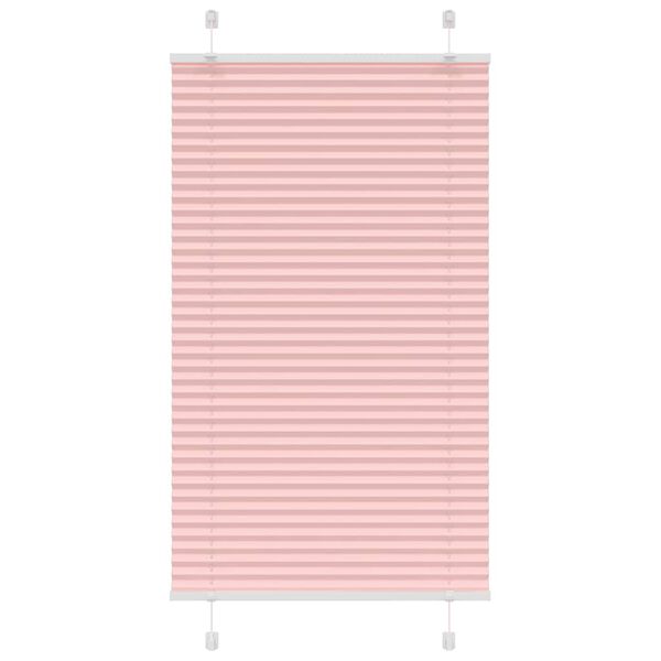 vidaXL Tenda Plissettata Rosa 80x100 cm Larghezza Tessuto 79,4 cm