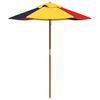 vidaXL Ombrellone da Giardino per Bambini con Palo in Legno &Oslash;120x140cm