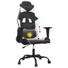 vidaXL Sedia da Gaming Massaggiante Nera e Bianca in Similpelle