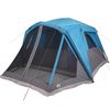 vidaXL Tenda da Campeggio con Portico per 4 Persone Blu Impermeabile