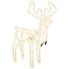 vidaXL Figura Natale Renna Testa Mobile Bianco Freddo 76x42x87 cm