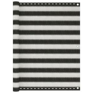 vidaXL Paravento da Balcone HDPE 120x300 cm Antracite e Bianco