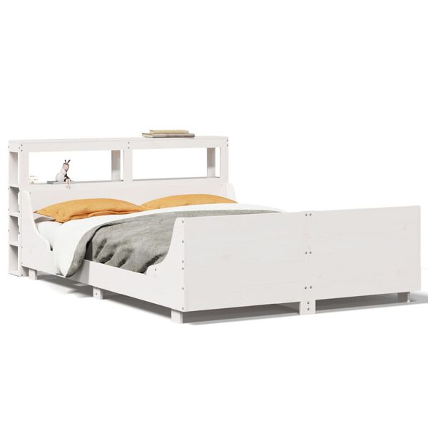vidaXL Letto senza Materasso Bianco 120x200 cm Legno Massello di Pino
