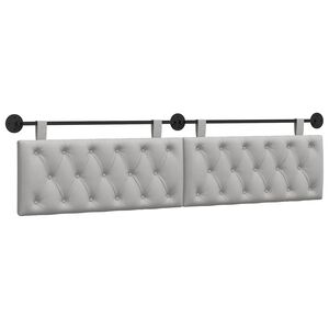 vidaXL Testata appesa Grigio Nuvola 210 x 55 x 7 cm Tessuto