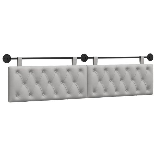 vidaXL Testata appesa Grigio Nuvola 210 x 55 x 7 cm Tessuto