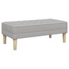 vidaXL panchina con cuscino Grigio Nuvola 113 x 57 x 39 cm Tessuto