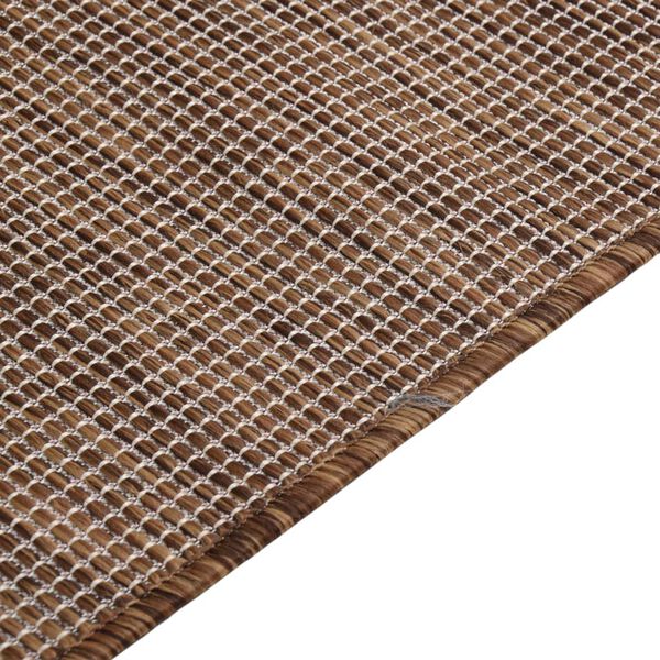 vidaXL Tappeto da Esterni a Tessitura Piatta 200x280 cm Marrone