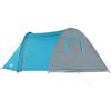 vidaXL Tenda da Campeggio a Cupola per 4 Persone Blu Impermeabile