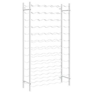 vidaXL Portabottiglie per 72 Bottiglie Metallo Bianco