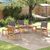 vidaXL Set Divano da Giardino 6 pcs Marrone Legno di Acacia Massello