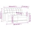 vidaXL Divano a 2 Posti con Cuscini Grigio Chiaro 120 cm in Tessuto