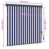 vidaXL Tenda a Rullo per Esterni 160x250 cm Blu e Bianca